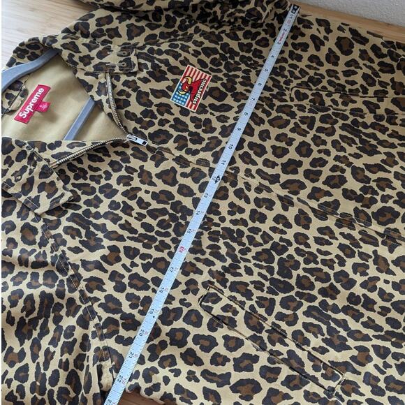 Supreme Toy Machine Harrington Animal Print Leopard Cotton Twill Jacket, size S - Picture 8 of 11